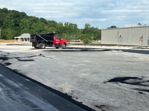 damaged parking lot